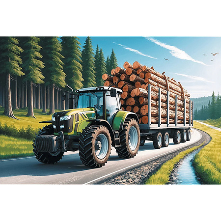 Puzzle Trefl 100 Ciagnik leśny 164930