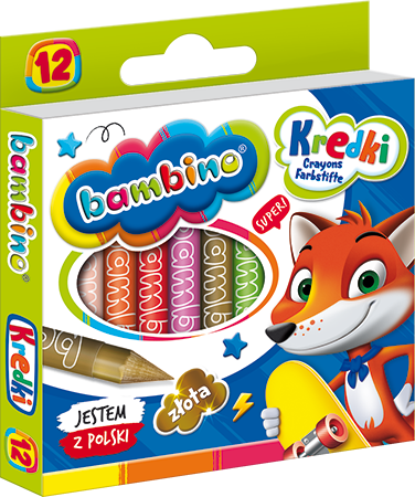Maj kredki bambino 12kol woskowe 000225