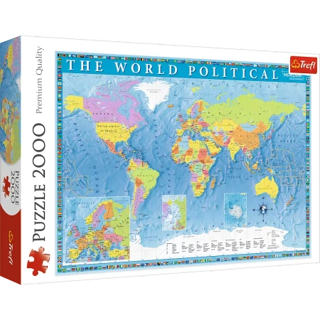 Puzzle Trefl 2000 Polityczna mapa świata