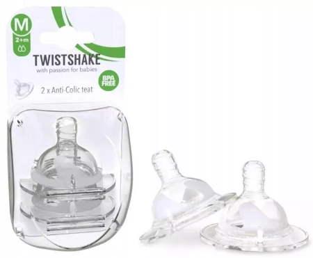 Twistshake Smoczek Anti-Colic Teat Medium 2+m 120205
