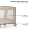 Kinderkraft JOY 2 z akcesoriami Beige Łożeczko turystyczne 925162