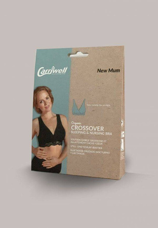 Carriwell Bezszwowy Biustonosz Do Karmienia Z Bawełny Organicznej Z Koronką Czarny M 621201