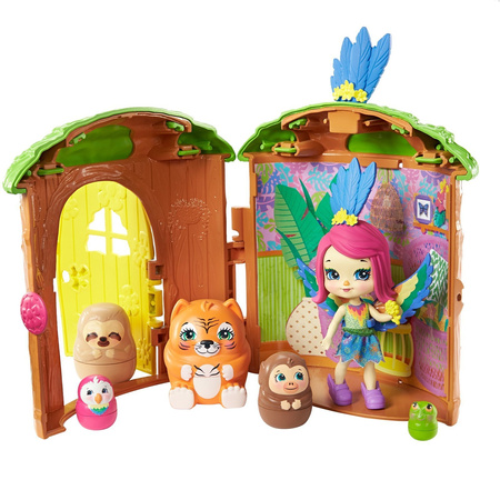 Enchantimals gtm49/gtm46 domek zwierzątek lalka peeki parrot 