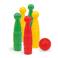 Kręgle w siatce 5 kręgli 1 kula 800236