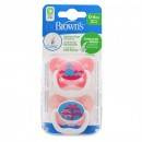 Dr. Brown's Smoczki ortodontyczny 2szt motyl 0-6m 