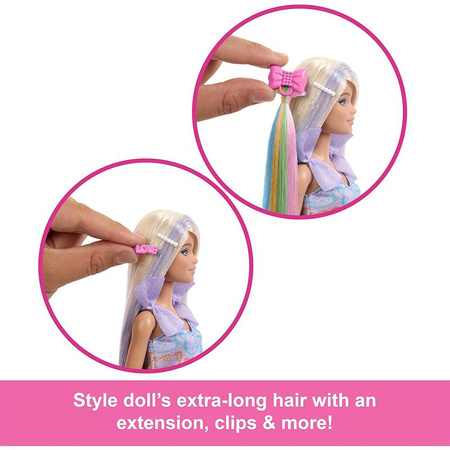 Barbie JCT72 Zabawa włosami Lalka blondynka + akcesoria 276141