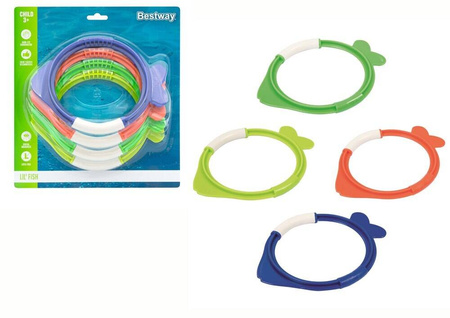 Bestway 26009 Zestaw 4 kółek rybek do zabawy w wodzie Lil Fish 991857/331361