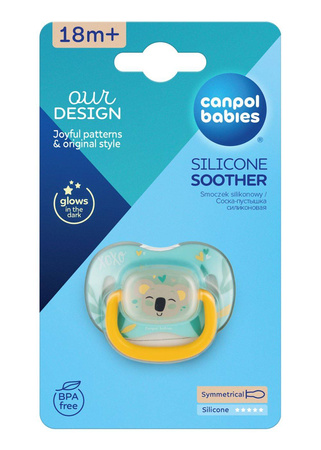 Canpol babies smoczek silikonowy 18+ m  symetryczny Exotic (koala) 870215