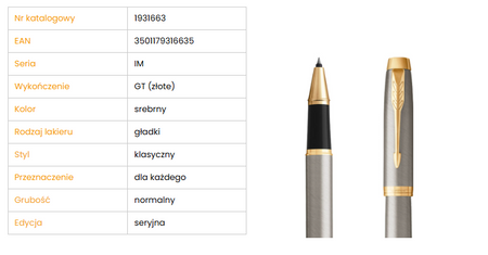 Parker 1931663 Pióro kulkowe IM Brush Met GT 316635