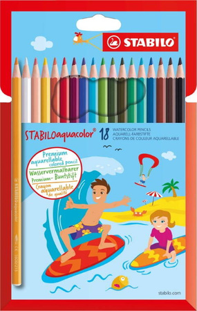 Stabilo Kredki Aquacolor 18 kol w etui kartonowym 483650