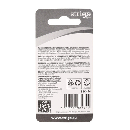 Strigo Korektor w taśmie 5mm x 6m zielony 854744