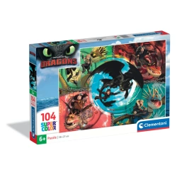 Clementoni Puzzle 104 Super Kolor How To Train Your Drag 250356