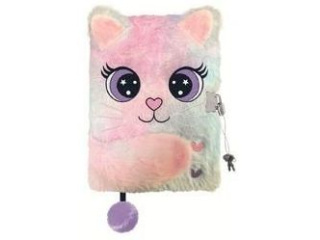 PAMIĘTNIK Z KŁÓDKĄ 3D WŁOCHACZ A5 96K MY LITTLE FRIEND CHARMING CAT 687006