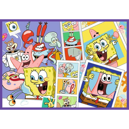 Puzzle Trefl 4x250 Szalony świat Sponge Boba 133424