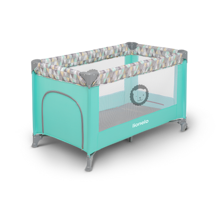 Lionelo łóżeczko turystyczne adriaa turquoise scandi 657787