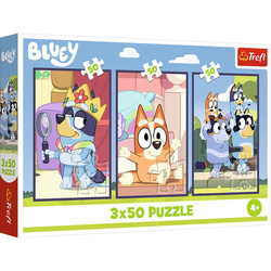 Puzzle Trefl 3x50 Rodzina Bluey 348903