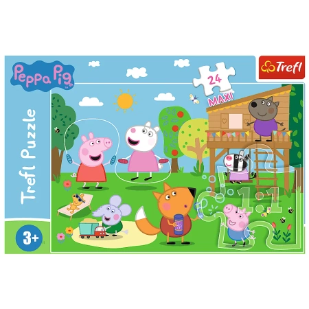 Puzzle Trefl 24 maxi Świnka Peppa Zabawy na polanie 143423