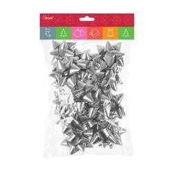 Kokardki samoprzylepne (16 szt.) srebrne 225229