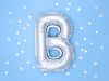 Balon foliowy litera "b", 35cm, srebrny