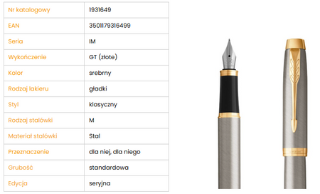 Parker Pióro wieczne brushed mat GT Im Core Royal nr 1931649