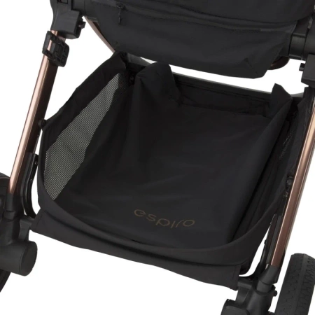 Espiro Code 10 clever black Wózek 2w1 z gondolą składaną na płasko a spacerówka automatycznie