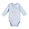 Body zakładane z długim rękawem newborn niebieski 050