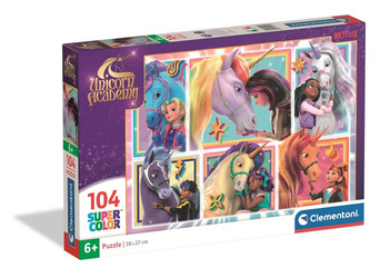 Clementoni Puzzle 104 Super Kolor Unicorn Academy 250943