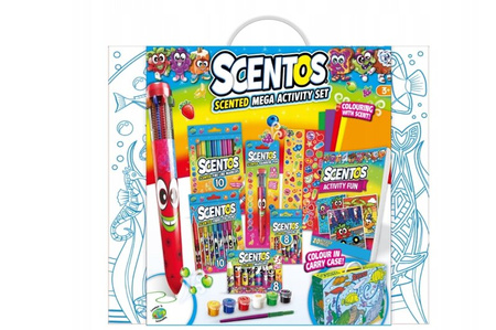 Scentos Pachnący zestaw Walizka do pokolorowania niebieska 204894