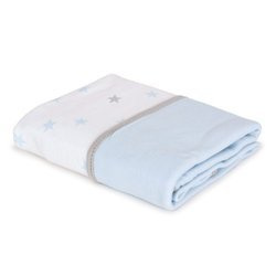 Kocyk dwustronny jersey 90x100 medium stars & blue