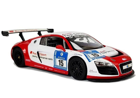 Auto R/C Audi R8 LMS Rastar 1:14 biało-czerwone 751711/306349