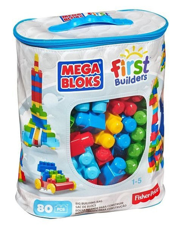 Mega bloks cyp72 dch63 klocki 80el.torba niebieska