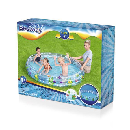 Bestway 51005 basen 183cm*33cm 3 pierścienie 480l