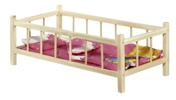 Łóżeczko dla lalek duże z pościelą 004005 /4/