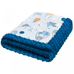 Kocyk Niemowlaka Liski z minky poseidon grey rozmiar 65x75 cm 404708