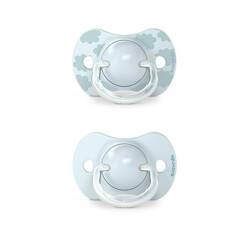 Suavinex Smoczek fizjologiczny SX Pro silikonowy 2 szt. | 0-6 m |niebieski| Dreams