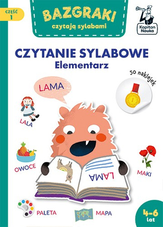 Książeczka Bazgraki Czytanie sylabowe Elementarz 4-6 lat 044010