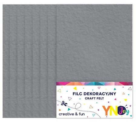 Filc dekoracyjny 8szt szary 279422