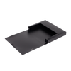 Teczka z gumką Oxford szeroka 24x32 40mm PP nieprzezroczysta czarna 378591