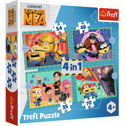 Puzzle Trefl 4w1 Zwariowane Minionki 346480