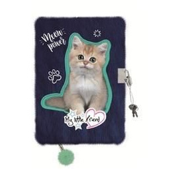 PAMIĘTNIK Z KŁÓDKĄ WŁOCHACZ A5 96K MY LITTLE FRIEND KITTY PARTY 686801