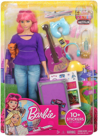 Barbie fwv26 daisy z kotkiem w podróży