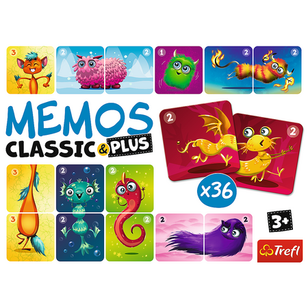 Gra Trefl Memos classic plus Urocze potworki 022735