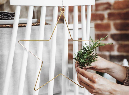 Metalowe zawieszki dekoracyjne gwiazdy, mix (1 op. / 2 szt.)