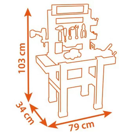 Smoby Black & Decker Warsztat Bricolo Center 607274