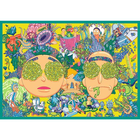 Puzzle Trefl 4x250 Zakręcony świat Ricka i Morty'ego 133387