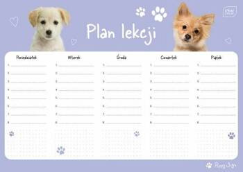 Plan lekcji A4 Puppy Sign 348531