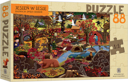 Jesien w lesie. Puzzle PUZZLE