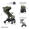 Easywalker Jackey Special Edition Kompaktowy samoskładający się wózek spacerowy z torbą transportową Emerald 113839