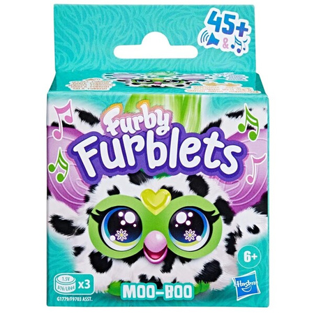 Furby Furblets G1779/F9703 Interaktywna maskotka Moo Boo Krówka 304032