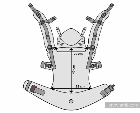 LennyLamb Moje pierwsze nosidełko ergonomiczne Lenny Go splot jodełkowy kobalt 702898